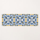 💙💛美しい青と黄色のアズレホス、ヨガ馬 ヨガマット (正面(横))