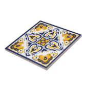 💛💙🤍美しい青と黄色のアズレホス、石 タイル (側面)