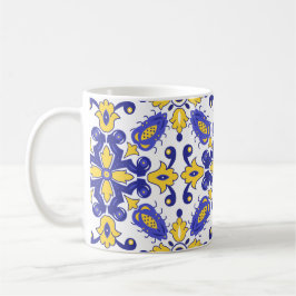 💙💛 美しい青と黄色の アズレジョ コーヒーマグカップ