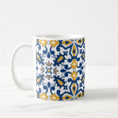 💙💛 美しい青と黄色のAzulejos、 コーヒーマグカップ (左)