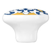 💙💛 美しい青と黄色のAzulejos セラミックノブ (側面)