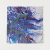 美しい青のアクリルアートタペストリー タペストリー (正面(横))