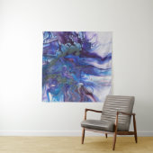美しい青のアクリルアートタペストリー タペストリー (インサイチュ(横))
