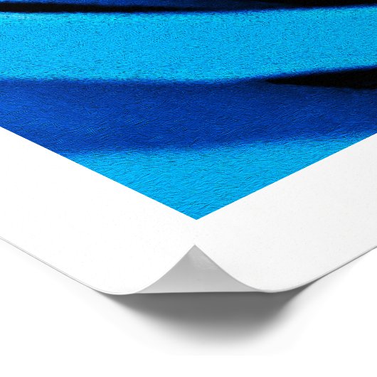 美しい青のバラ ポスター (角)