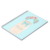 美しい青のフローラ ノートブック (左側)