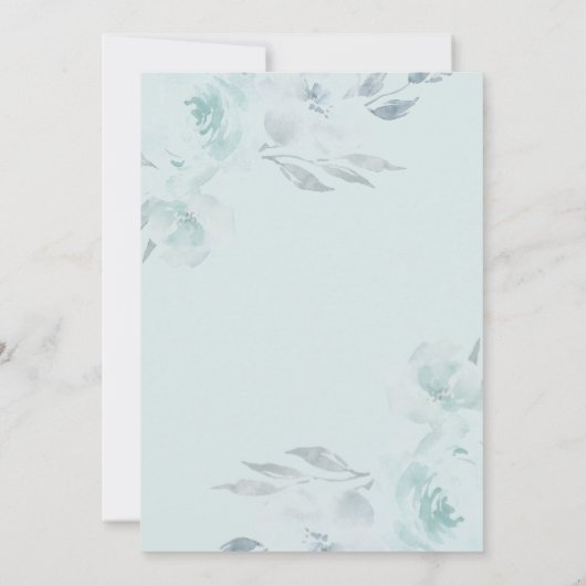 美しい青のフローラ(モノグラム結婚付) 招待状 (裏面)