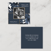 美しい青のフローラ（写真あり） スクエア名刺 (正面/裏面)