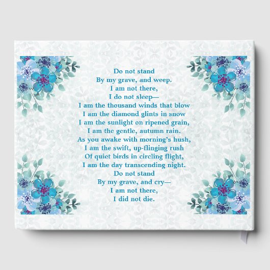 美しい青のヴィオレット"立たない"メモリアル ゲストブック (裏面)