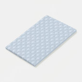 美しい青のヴィンテージ日本のファンパターン ポストイット (アングル)