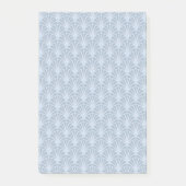 美しい青のヴィンテージ日本のファンパターン ポストイット (正面)