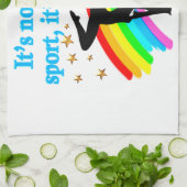 美しい青の体操は私の人生のデザイン キッチンタオル (折り畳み)