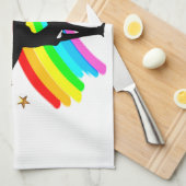 美しい青の体操は私の人生のデザイン キッチンタオル (四つ折り)