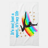 美しい青の体操は私の人生のデザイン キッチンタオル (縦)