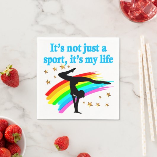 美しい青の体操は私の人生のデザイン スタンダードカクテルナプキン (インサイチュ)