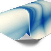 美しい青の抽象芸術 ポスター (角)