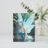 美しい青の水の妖精 ポストカード (スタンド正面)