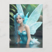 美しい青の水の妖精 ポストカード (正面)