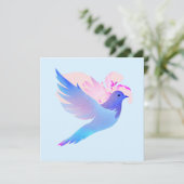 美しい青の水色の鳩 シーズンカード (スタンド正面)