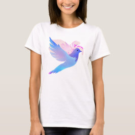 美しい青の水色の鳩 Tシャツ