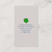 美しい青の緑の赤オレンジの青の同情カード 名刺 (裏面)