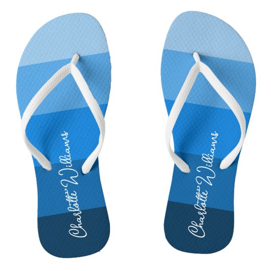 美しい青の色ストライプの線のパターン名 ビーチサンダル (ソール)