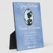 美しい青の諺31女性のシルエット フォトプラーク (側面)