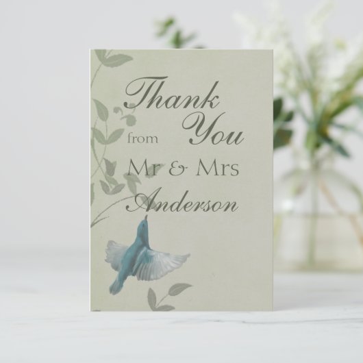 美しい青の鳥ありがとう サンキューカード (スタンド正面)