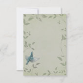 美しい青の鳥ありがとう サンキューカード (裏面)