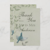 美しい青の鳥ありがとう サンキューカード (正面/裏面)