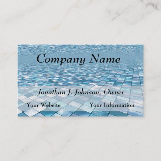 美しい青はモザイク模様の名刺をタイルを張ります 名刺 (正面)