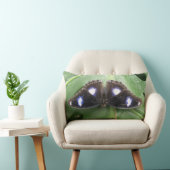 美しい青まだら蝶の枕 ランバークッション (椅子)