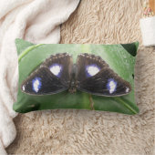 美しい青まだら蝶の枕 ランバークッション (ブランケット)