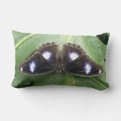 美しい青まだら蝶の枕 ランバークッション (裏面)