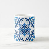美し💙い青アズレホスII XXLタイルコーヒーマグ コーヒーマグカップ (中央)