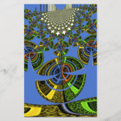 美しい青アフリカの伝統的民族ベクトル 便箋 (正面)