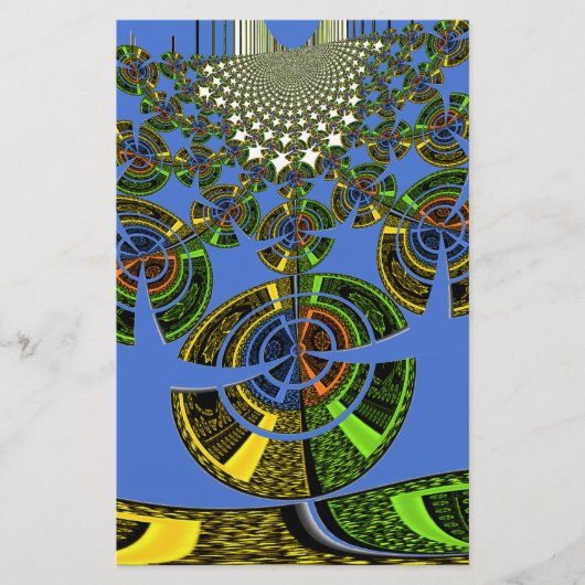 美しい青アフリカの伝統的民族ベクトル 便箋 (正面)