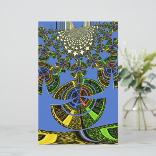 美しい青アフリカの伝統的民族ベクトル 便箋 (スタンド正面)