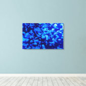 美しい青クラゲ キャンバスプリント (インサイチュ (ウッドフロア))