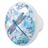 美しい青トンボ セラミックノブ (右)