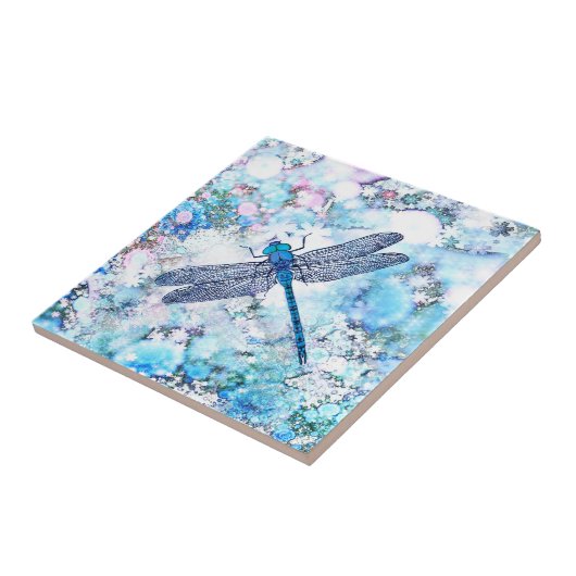 美しい青トンボ タイル (側面)