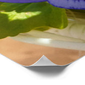 美しい青パンジー花園のポスター ポスター (角)