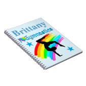 美しい青パーソナライズされた体操雑誌 ノートブック (右側)