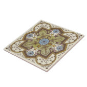 美しい青ビクトリアンフローラ再生用タイル タイル (側面)