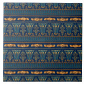 美しい青フェイクい金色のスカラブ タイル (正面)