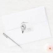 美しい青ヘロンの水鳥のスケッチ結婚ズ スクエアシール (封筒)