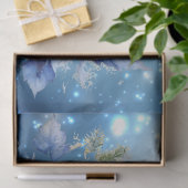 美しい青ポインセティアス&ウミガメのデコページ 薄葉紙 (ギフト)