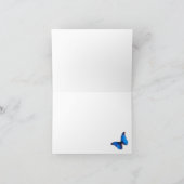 美しい青モルホバタフライクリーンとシンプル サンキューカード (内部)