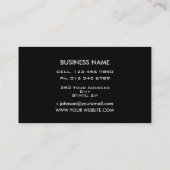 美しい青白いボユニークティエレガントック 名刺 (裏面)