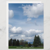 美しい青空と白い雲 レターヘッド (正面/裏面)