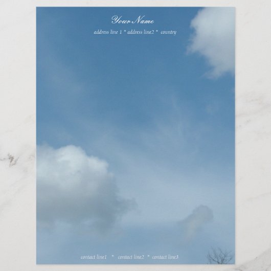 美しい青空と雲 レターヘッド (正面)